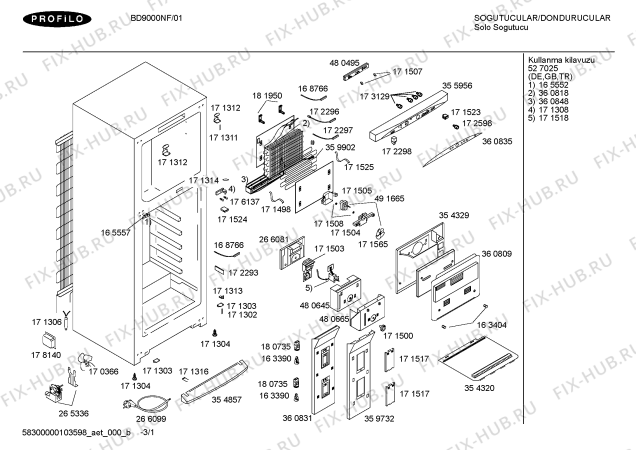 Схема №1 BD9000NF с изображением Дверь для холодильной камеры Bosch 00216921