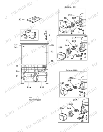 Взрыв-схема холодильника Rosenlew RJP960 - Схема узла C10 Cold, users manual