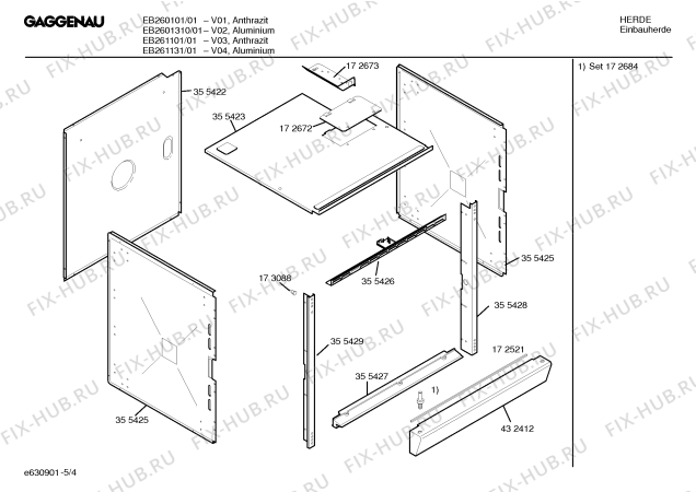 Схема №2 EB261101 с изображением Инструкция по эксплуатации Gaggenau для электропечи Bosch 00586659
