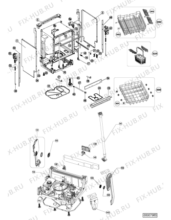 Схема №1 CLDW60FD (F091634) с изображением Насос (помпа) для посудомоечной машины Indesit C00311458