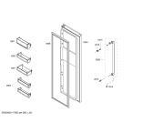 Схема №2 B20CS80SNW Side by side с изображением Ручка двери для холодильной камеры Bosch 00664373