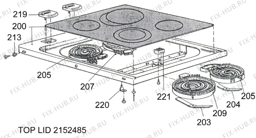 Взрыв-схема вытяжки Gorenje 165A A165C67A NO   -White FS 60 (900000376, A165C67A) - Схема узла 02