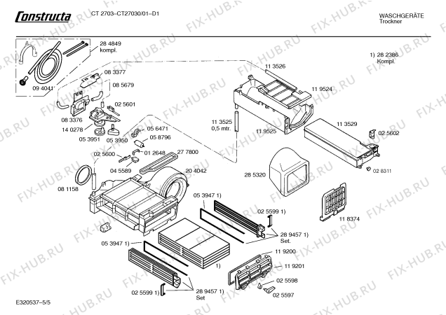 Схема №1 CT27030 CT 2703 с изображением Ручка для сушильной машины Bosch 00096356