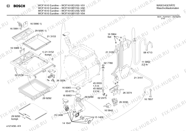 Схема №1 WOF1610EU WOF1610 Euroline с изображением Инструкция по эксплуатации для стиралки Bosch 00521714
