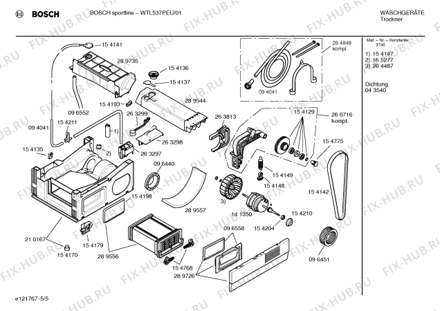 Схема №1 WTL537PEU sportline с изображением Инструкция по эксплуатации для сушилки Bosch 00526256