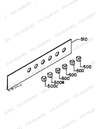 Взрыв-схема плиты (духовки) Zanussi HM14 - Схема узла Command panel 037