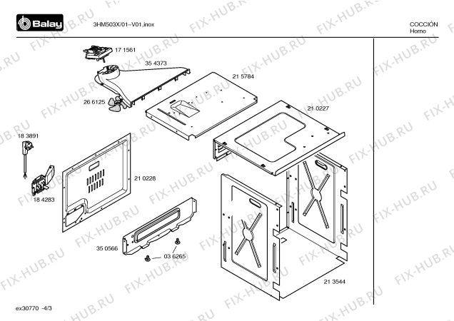 Схема №2 3HM503X с изображением Панель для духового шкафа Bosch 00357104
