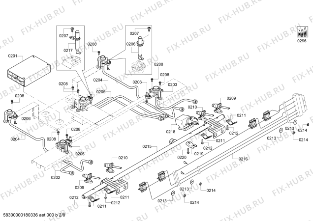 Взрыв-схема плиты (духовки) Bosch HDIP054U Bosch - Схема узла 02