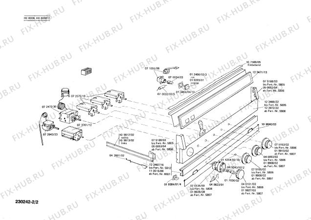 Взрыв-схема плиты (духовки) Siemens HE600811 - Схема узла 02