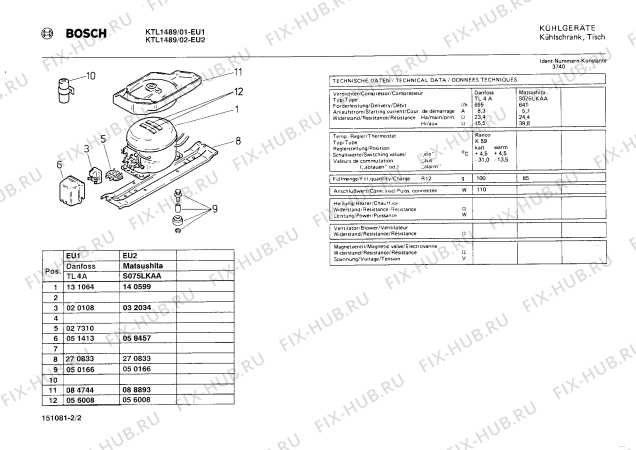 Схема №2 KTL1489 с изображением Поднос для холодильника Bosch 00087447