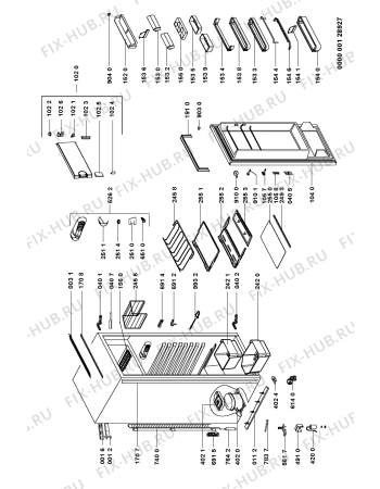 Схема №1 KVIE 3099/A с изображением Ящичек для холодильника Whirlpool 481241848865