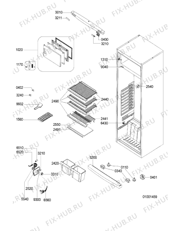 Схема №1 AM 170 с изображением Рукоятка для холодильной камеры Whirlpool 481246268933