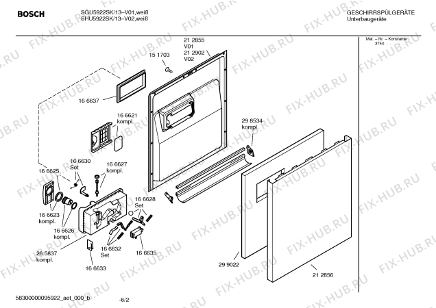 Схема №1 SGI5925 с изображением Инструкция по эксплуатации для посудомоечной машины Bosch 00529747