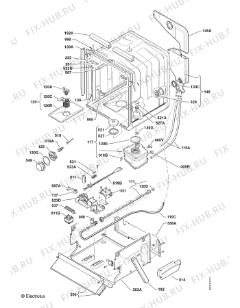 Взрыв-схема посудомоечной машины Therma GSI55G700CN - Схема узла Housing 001