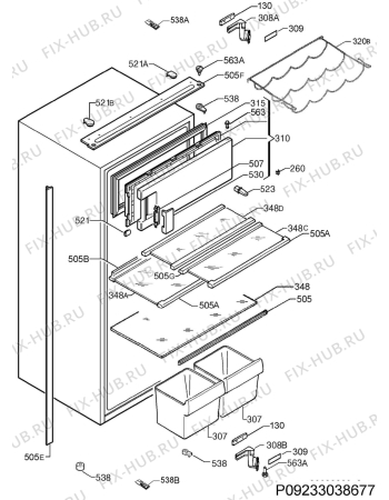 Схема №1 SKS81245F0 с изображением Блок управления для холодильной камеры Aeg 973923781023029