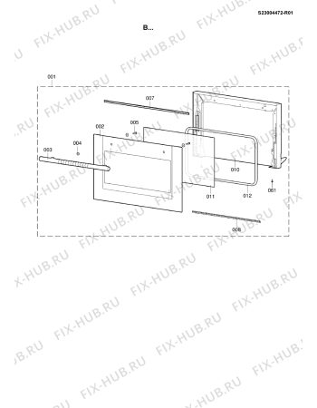 Схема №1 STC 8363 / 2 с изображением Обшивка для плиты (духовки) Whirlpool 482000023915