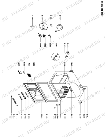 Схема №1 GTE 822 A+++ с изображением Вложение для холодильной камеры Whirlpool 481010490127