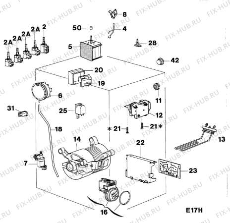 Взрыв-схема стиральной машины Quelle 208SN,5004,5005,5130 - Схема узла Electrical equipment