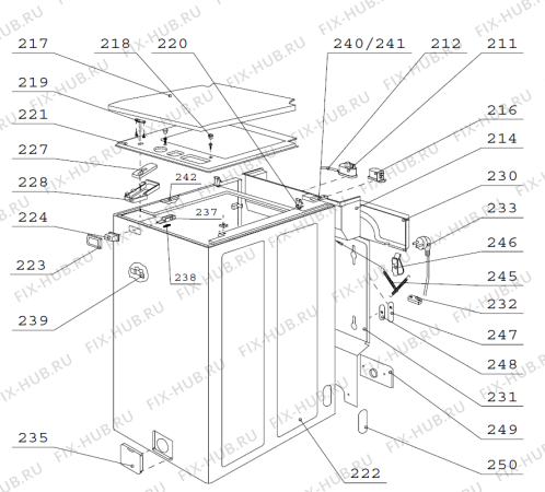 Взрыв-схема стиральной машины Gorenje Pesukarhu 1105TS W512A01A FI   -White 4_5 kg (900002951, W512A01A) - Схема узла 02