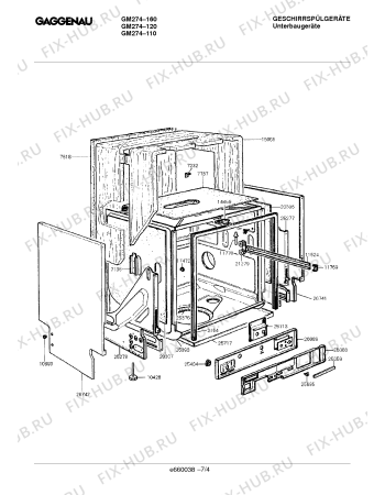 Взрыв-схема посудомоечной машины Gaggenau GM274110 - Схема узла 04