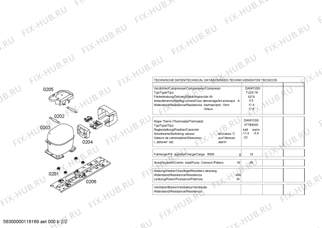 Взрыв-схема холодильника Bosch KTL14V60 - Схема узла 02