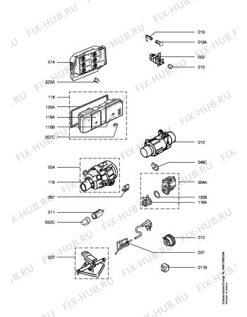 Схема №1 FAV50750I-B с изображением Микромодуль для посудомойки Aeg 973911234746023