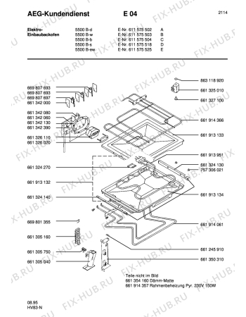 Взрыв-схема плиты (духовки) Aeg COMP. 5500B-B - Схема узла Section3