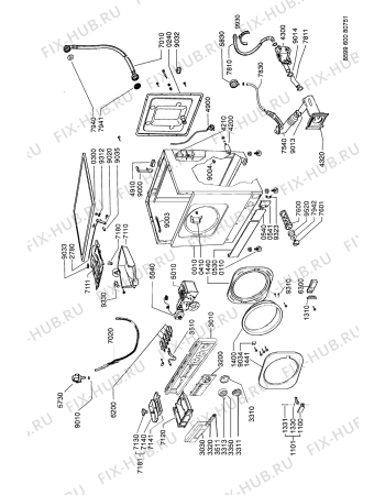 Схема №2 AWL 423/S с изображением Ручка (крючок) люка для стиралки Whirlpool 481949869528