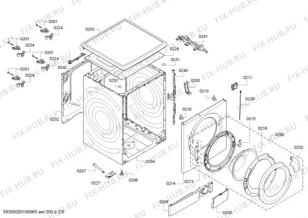 Схема №1 WM10S160UC ultraSense plus с изображением Ремкомплект для стиральной машины Bosch 00744965