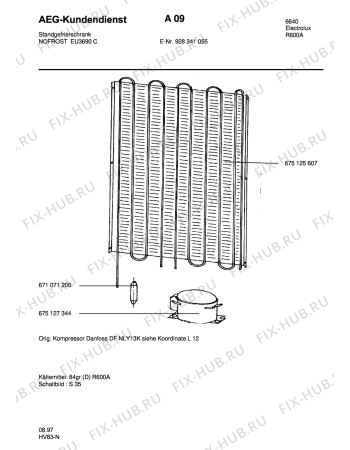 Взрыв-схема холодильника Electrolux EU3690C - Схема узла Section3