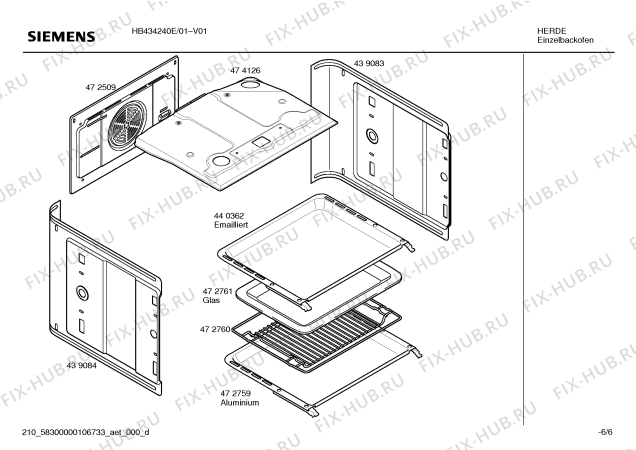 Взрыв-схема плиты (духовки) Siemens HB434240E Horno siemens indp.mltf.blnc.ec3 pta_car - Схема узла 06