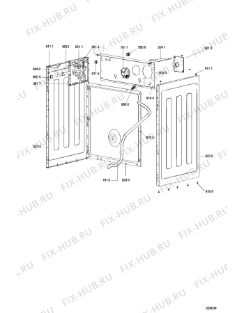 Схема №2 WA 4056 с изображением Блок управления для стиралки Whirlpool 481221478696
