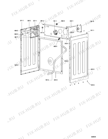 Схема №2 WA 4056 с изображением Трубопровод для стиралки Whirlpool 481252648109