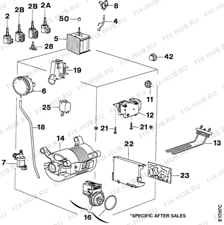 Взрыв-схема стиральной машины Zanussi TL963C - Схема узла Electrical equipment