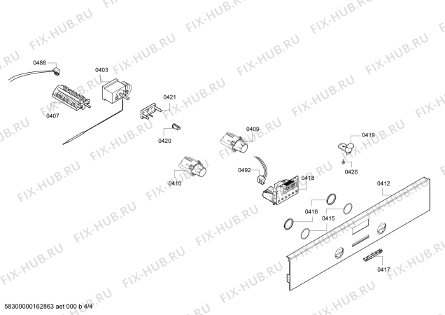 Схема №1 P1HEC43121 с изображением Ручка выбора температуры для плиты (духовки) Bosch 00619087