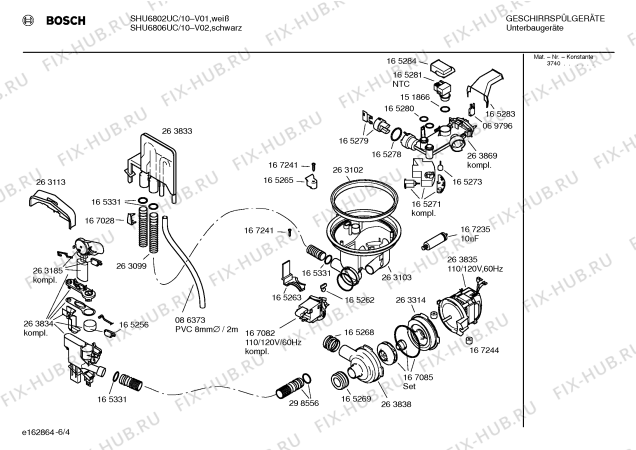 Схема №2 SHU6806UC с изображением Передняя панель для посудомойки Bosch 00351657