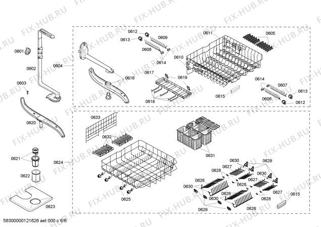 Схема №1 SHX56C06UC Bosch с изображением Кабель для посудомоечной машины Bosch 00646397