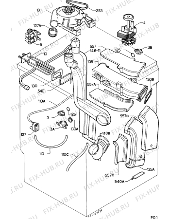 Взрыв-схема стиральной машины Zanussi Z9020TD S.INOX - Схема узла Turbodry