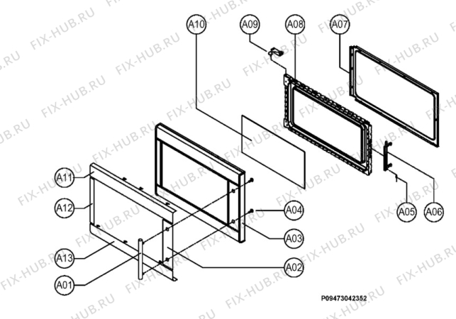 Взрыв-схема микроволновой печи Aeg Electrolux MCC307MC - Схема узла Section 1