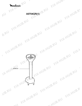 Взрыв-схема блендера (миксера) Moulinex A0704GR(1) - Схема узла FP000807.9P2