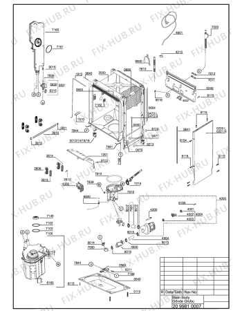 Взрыв-схема посудомоечной машины Beko DIN 1510 (7667848342) - EXPLODED VIEW (MAİN BODY)