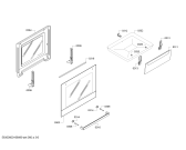 Схема №1 HGG223123E с изображением Внутренняя дверь для духового шкафа Bosch 00711954