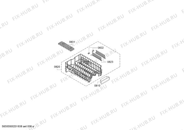 Схема №2 S585M50X4R Made in Germany с изображением Набор кнопок для посудомойки Bosch 10006451