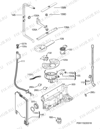 Взрыв-схема посудомоечной машины Electrolux ESL7740RO - Схема узла Hydraulic System 272