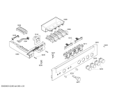 Схема №2 E1982N0 с изображением Панель управления для плиты (духовки) Bosch 00663776