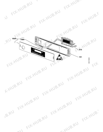 Взрыв-схема плиты (духовки) Aeg Electrolux B8920-1-M - Схема узла Command panel 037