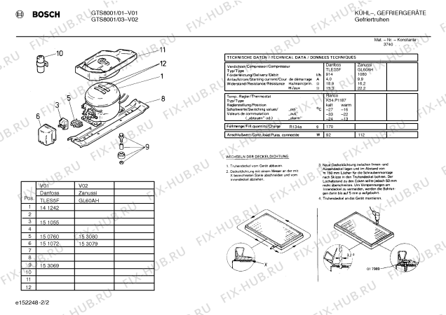 Взрыв-схема холодильника Bosch GTS8001 - Схема узла 02