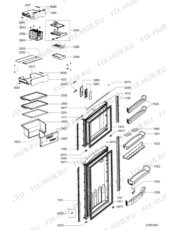 Схема №1 VS 502 IX с изображением Заглушка для холодильной камеры Whirlpool 481244079323