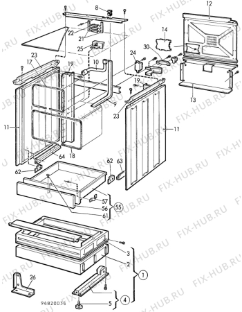 Взрыв-схема посудомоечной машины Electrolux CF7065 - Схема узла Housing 001