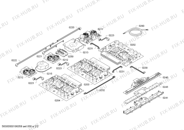 Взрыв-схема плиты (духовки) Bosch PXX901DC1E - Схема узла 02